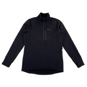 Rab Power Stretch Pro Pull On 1/2 Zip Pullover Men's Medium Black